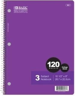 دفتر مخاضرات الحلزوني من بازيك ،  120 ورقة , بألوان متنوعة - بازيك - Image 2