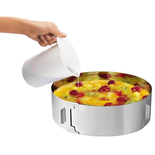 Zenker Cake Ring With 2 Handles, "Patisserie", Stainless Steel, 15-30X7.5 cm - Zenker - Image 2