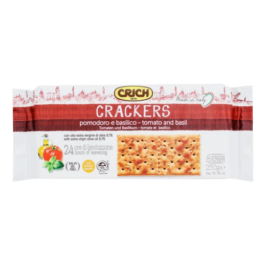 Crich Crackers With Tomato & Basil 250g Crich Crackers With Tomato & Basil 250g
