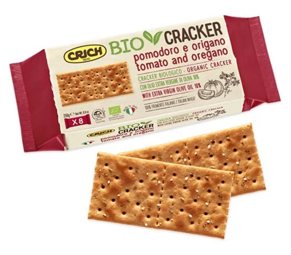 Crich Organic Crackers With Tomato & Basil 250g - Crich