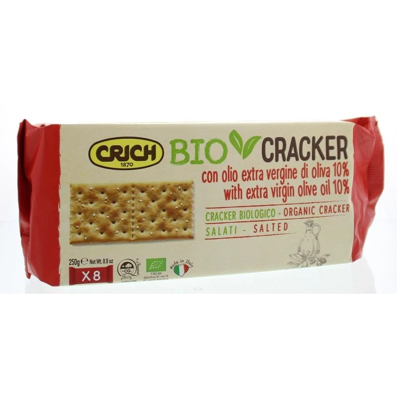 Crich Organic Oilve Oil Salted Crackers 250g - Crich