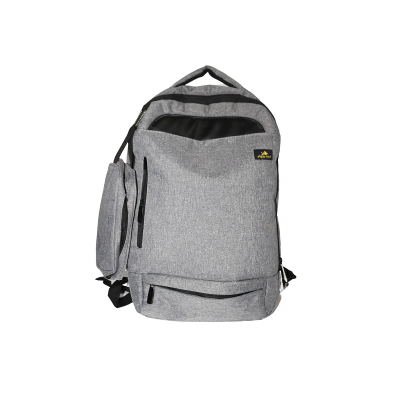Glossy Bird School Bag with Pencil Case, Light Gray, 50 cm - جلوسي بيرد