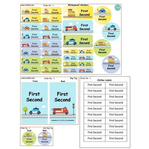 Tob3a Nursery Package, Vehicles