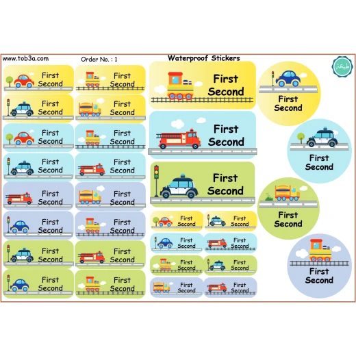 Tob3a Waterproof Stickers, Vehicles