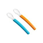 طقم ملعقة طعام مزدوجة من وي بيبي ، أزرق & برتقالي - وي بيبي