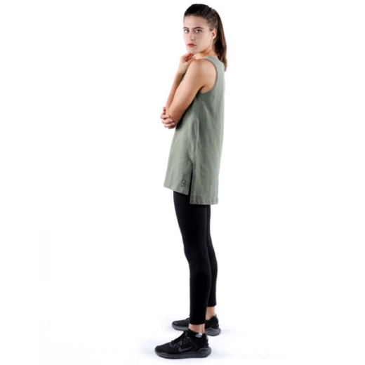 تانك توب نسائي بفتحة جانبية من أر بي، ( وسط) ، أخضر زيتوني - أر بي - Image 2
