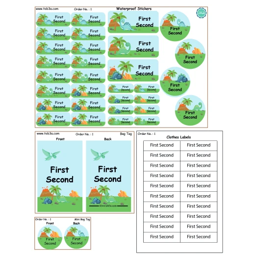 Tob3a Nursery Package, Dinosaurs