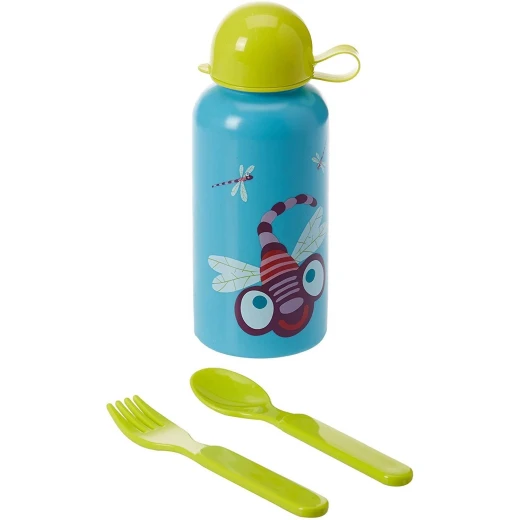 Oops Children's Ware Food Set, Dragonfly Design, Blue Color - Oops - Image 4