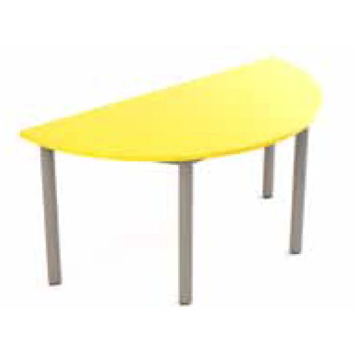 طاولة نصف دائرية صفراء 60 × 120 × 59 سم من ايديو فن طاولة نصف دائرية صفراء 60 × 120 × 59 سم من ايديو فن