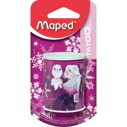 Maped Cylindrical Metal Sharpener 2 Hole Can Blister Of 1 Piece