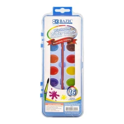 BAZIC Semi Moist Watercolor w/ Brush ,16co;ot