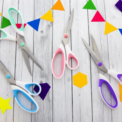 BAZIC 8" Pastel Soft Grip Multipurpose Stainless Steel Scissors BAZIC 8" Pastel Soft Grip Multipurpose Stainless Steel Scissors