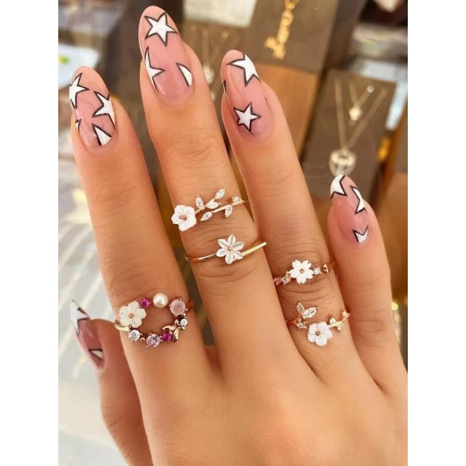 5 قطع خاتم زهرة - Image 2