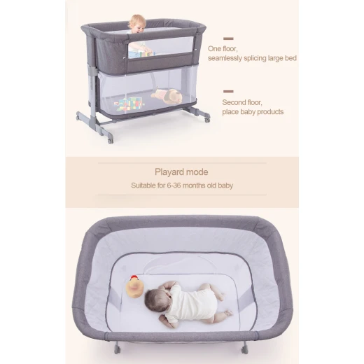 سرير أطفال قابل للطي ومحمول متعدد الوظائف - Image 5