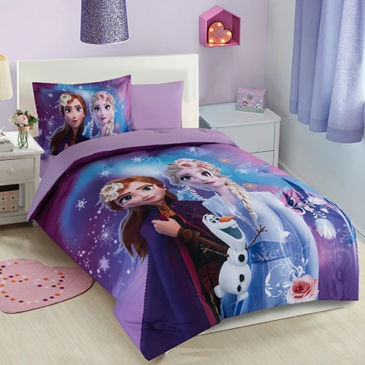 طقم لحاف 4 قطع مفرد بتصميم فروزن من نوفا هوم طقم لحاف 4 قطع مفرد بتصميم فروزن من نوفا هوم