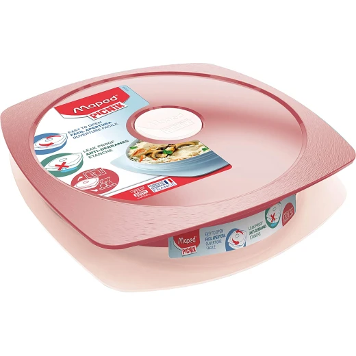 Maped Lunch Plate for Adult Pink 900ml Maped Lunch Plate for Adult Pink 900ml