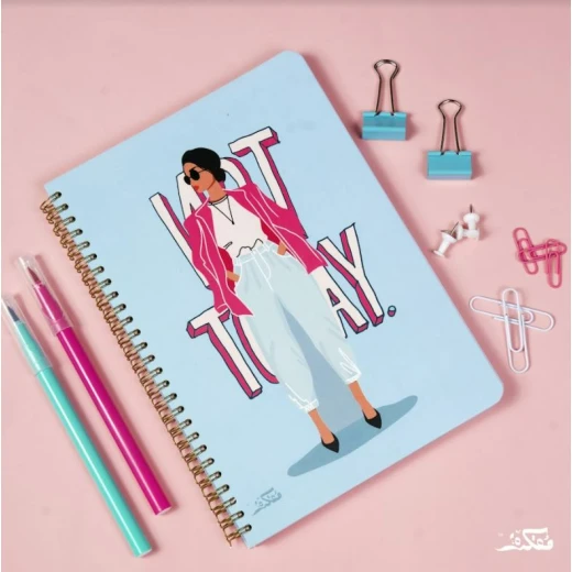 دفتر سلك بتصميم جميل مقاس A5 من مفكرة
