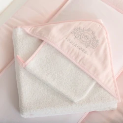 منشفة لونا باللون الزهري,90*90سم من فونا بيبي