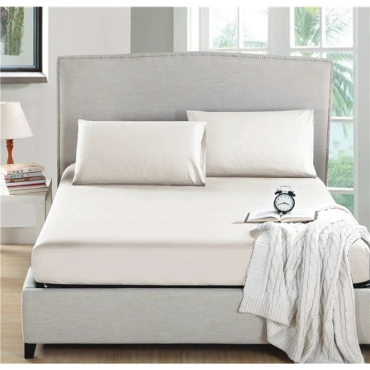 Nova home fitted sheet microfiber twin ivore 2pcs Nova home fitted sheet microfiber twin ivore 2pcs