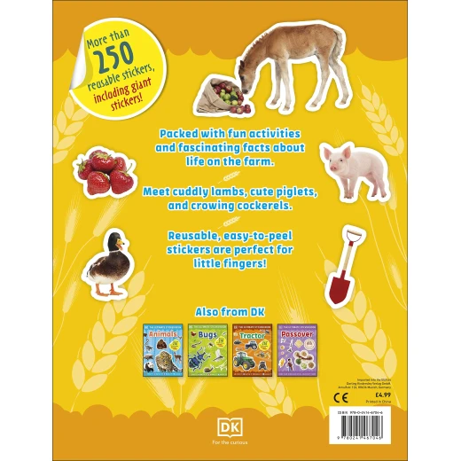 كتاب : حيوانات المزرعة مع ملصقات  من دي كي - كتب دي كاي - Image 2