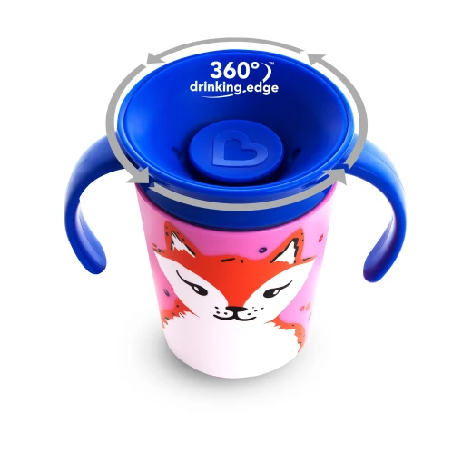 كوب للشرب  ذو 360 درجة  180 مل - بتصميم ثعلب من منشكن - منشكن - Image 2