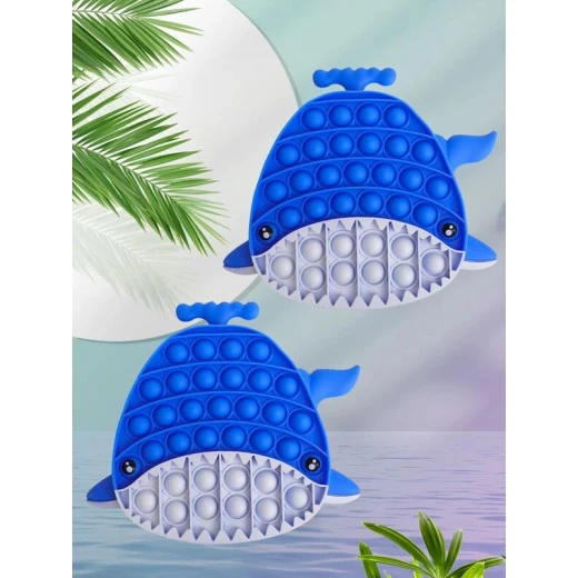 فقاعة بوب على شكل حوت ، أزرق - Image 3
