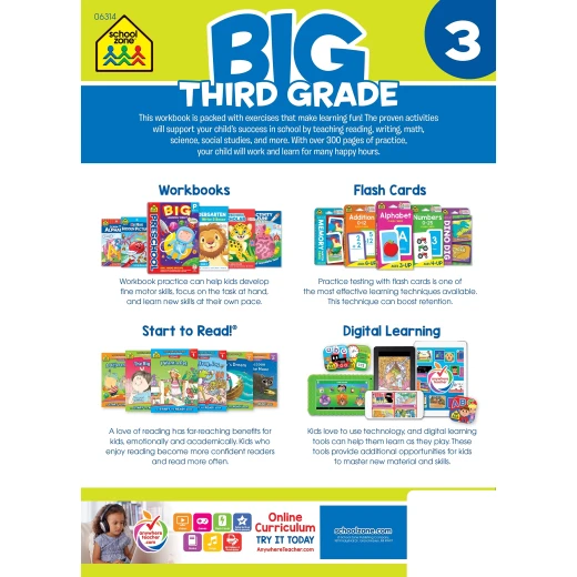 School Zone Big Third Grade Workbook - School Zone - Image 2