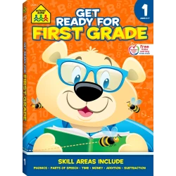 School Zone Book: Get Ready for First Grade Workbook