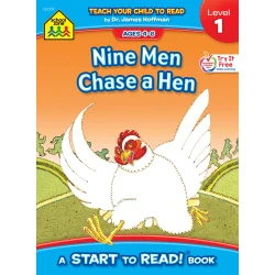 School Zone Nine Men Chase a Hen - Level 1 Start to Read!® Book