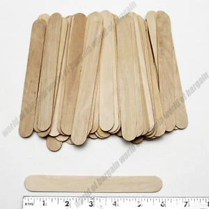 أعواد خشبية حجم كبير للحرف اليدوية الطبيعية ، 50 عود لكل علبة من بازيك - بازيك - Image 3