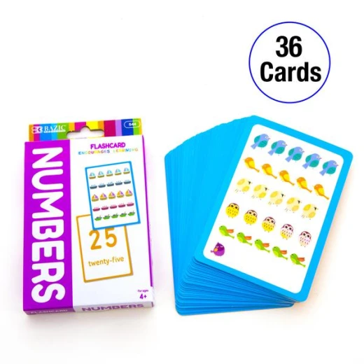 Bazic Numbers Flash Cards 36 Pack for Early Math Education: Colorful Pictures for Preschool & Elementary Kids - Bazic - Image 4
