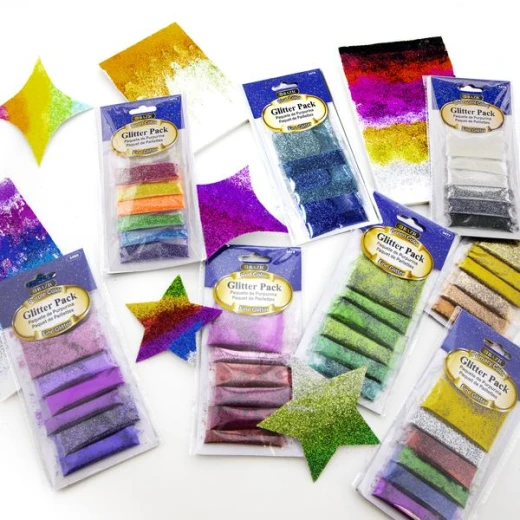 Bazic 6 Purple Color Glitter Pack (2g) - Bazic - Image 3