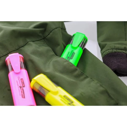 Bazic Mini Desk Style Fluorescent Highlighters (4/Pack) - Bazic - Image 2