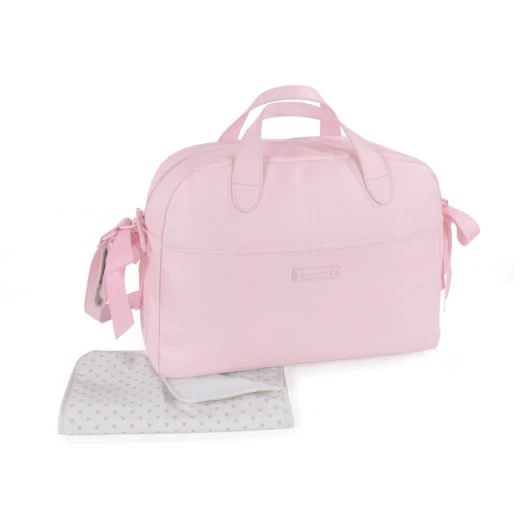Pasito A Pasito Pink Bow Diaper Bag With Changing Mat - 51 X 30 X 15cm - Pasito a Pasito - Image 4