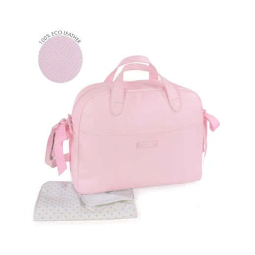 Pasito A Pasito Pink Bow Diaper Bag With Changing Mat - 51 X 30 X 15cm - Pasito a Pasito - Image 7