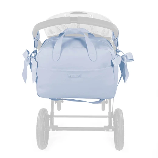 Pasito A Pasito Blue Bow Diaper Bag With Changing Mat - 51 X 30 X 15cm - Pasito a Pasito - Image 4