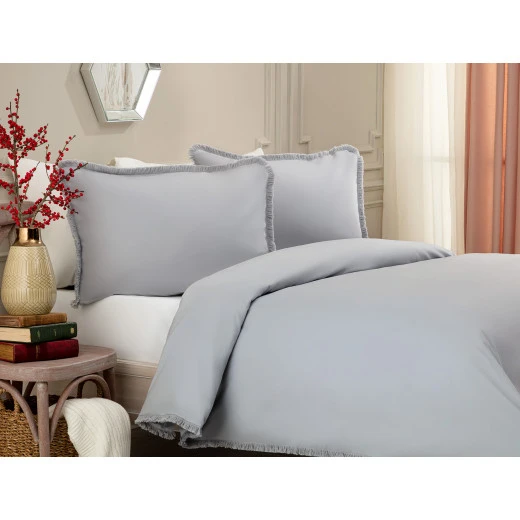 Madame COCO Sona Double Size Duvet Cover Set - Grey - Madame COCO