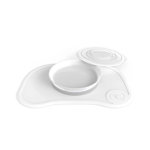 Twistshake Click-Mat Mini + Plate White Twistshake Click-Mat Mini + Plate White