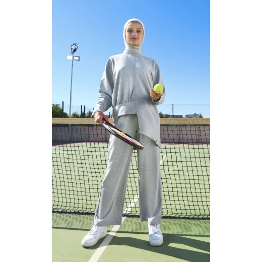 طقم هودي نسائي من أر بي, وسط، رمادي غامق - أر بي - Image 6