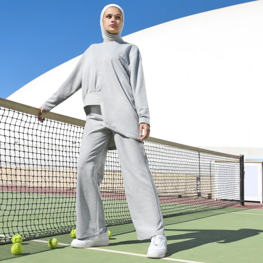 طقم هودي نسائي من أر بي, وسط، رمادي غامق - أر بي - Image 7