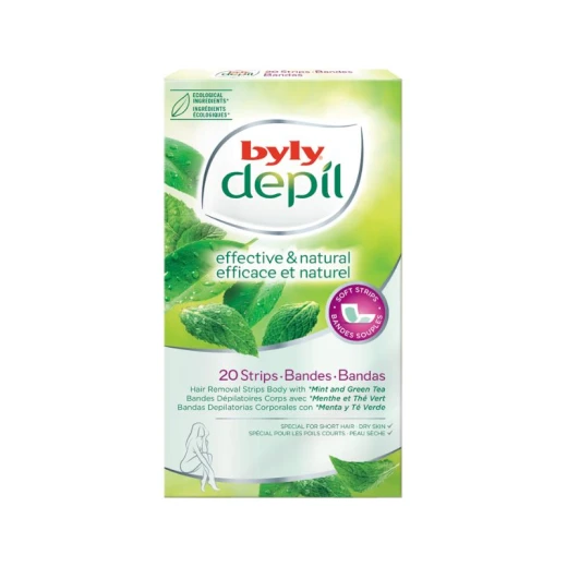 شرائط شمع جسم شاي أخضر بالنعناع من بايلي - 20 شريط شرائط شمع جسم شاي أخضر بالنعناع من بايلي - 20 شريط