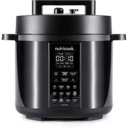 Nutricook Smart Pot 2, 8 Liters, 9 In 1 Electric Pressure Cooker, Steamer, Sauté Pot, Yogurt Maker & More, 12 Programs With New Lid, 1 Years Warranty