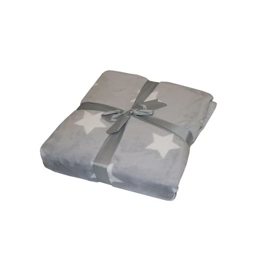 Nova Home Fleece Starry Warm & Soft Printed Flannel Blanket, King Size, Grey Color - Nova Home - Image 3