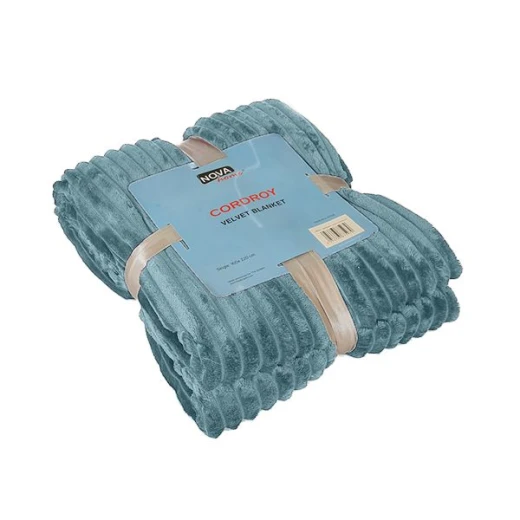 Nova Home Jaquard Cordroy Winter Soft Flannel Blanket, Turquoise, Twin Nova Home Jaquard Cordroy Winter Soft Flannel Blanket, Turquoise, Twin