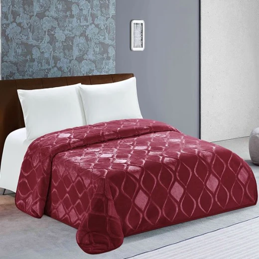 Nova home engraved diamond blanket mulberry king size Nova home engraved diamond blanket mulberry king size