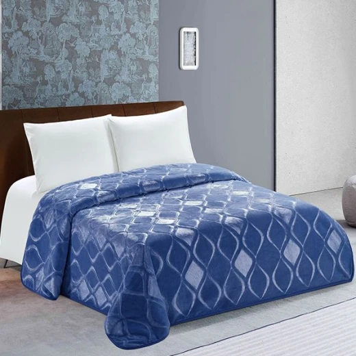 Nova home engraved diamond blanket navy king size Nova home engraved diamond blanket navy king size