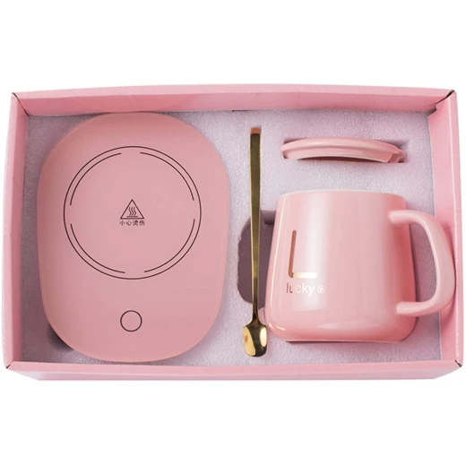 كوب مع مدفأة كهربائية تعمل بالطاقة باللون الزهري - Image 7