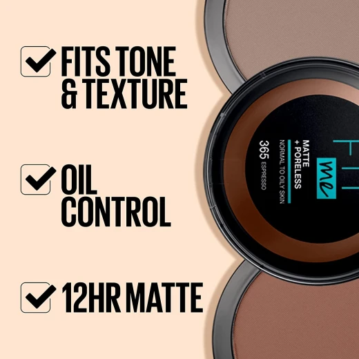 Maybelline New York Fit Me Matte and Poreless Compact Face Powder,130, Buff Beige - Maybelline New York - Image 5