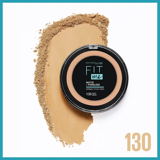 Maybelline New York Fit Me Matte and Poreless Compact Face Powder,130, Buff Beige - Maybelline New York - Image 4