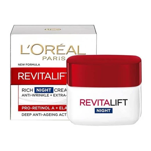 كريم ليلي مقاوم لتجاعيد البشرة، 50 مل من لوريال باريس كريم ليلي مقاوم لتجاعيد البشرة، 50 مل من لوريال باريس